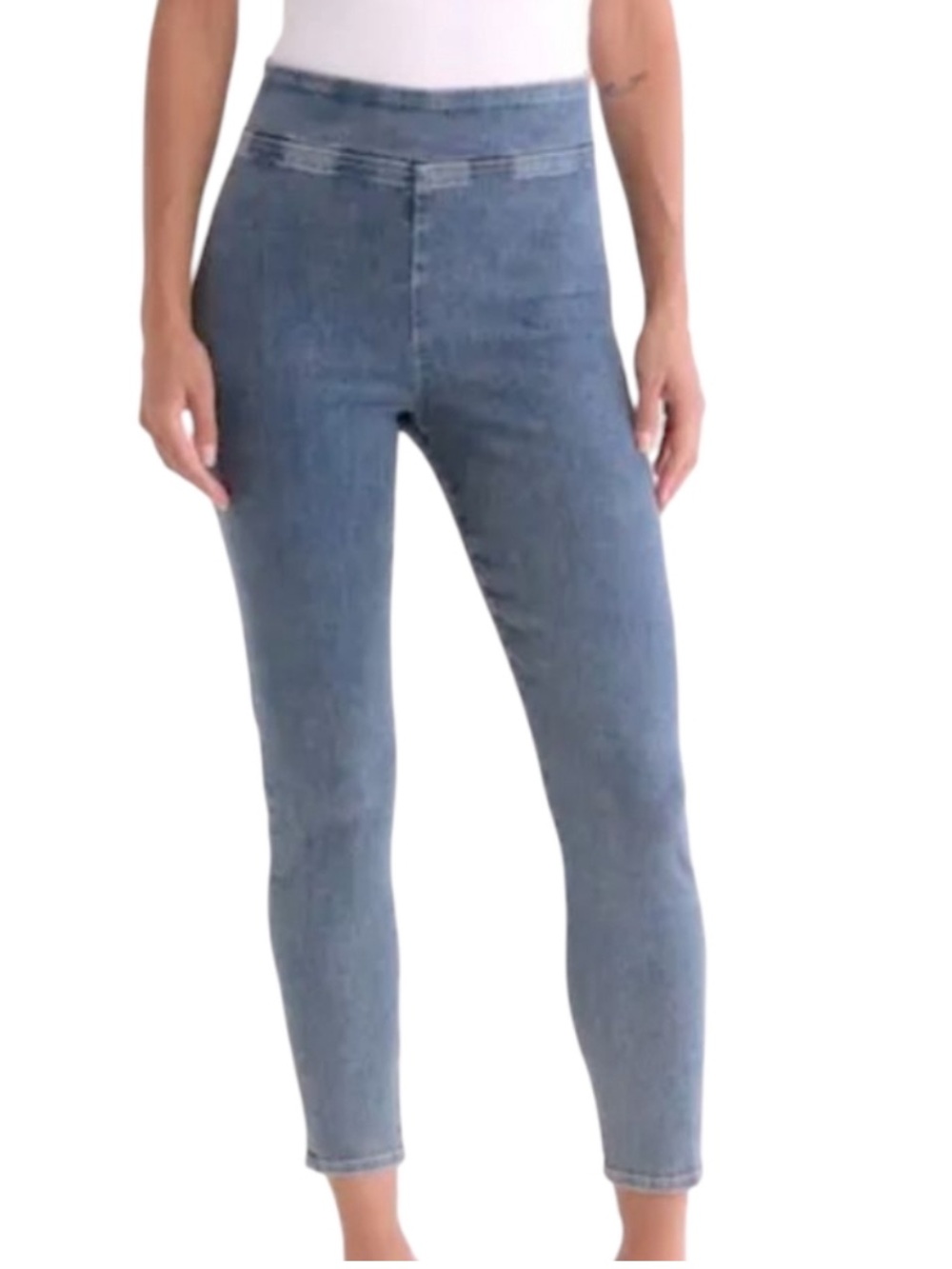 Frame Denim Blue High-Rise Jet Set Skinny Crop Jeggings Size 2